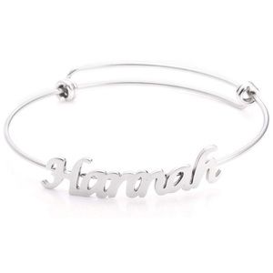 ✨HANNAH SILVER ADJUSTABLE NAME BRACELET  *NWT*